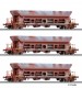 01632 Tillig Set of 3 Hopper cars (not weathered) (limited edition)